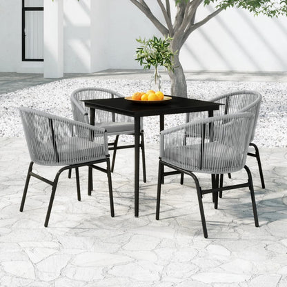 Set da Pranzo da Giardino 5 pz Grigio | homemem39