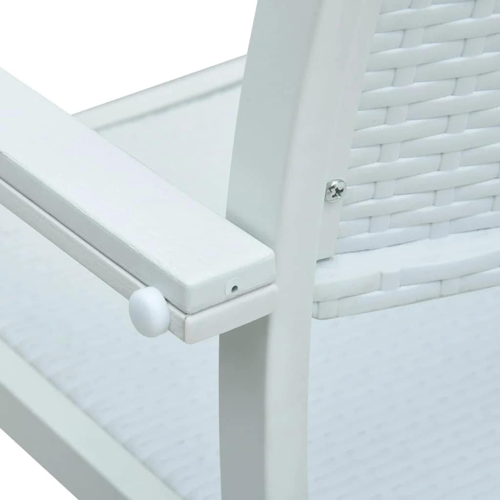 Set Mobili da Pranzo per Giardino 5 pz Bianco | homemem39