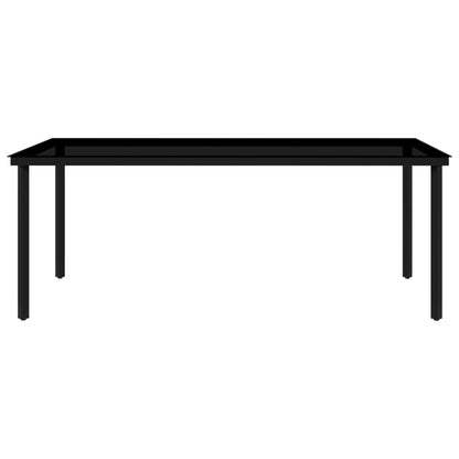 Set Mobili da Pranzo da Giardino 7 pz Nero | homemem39