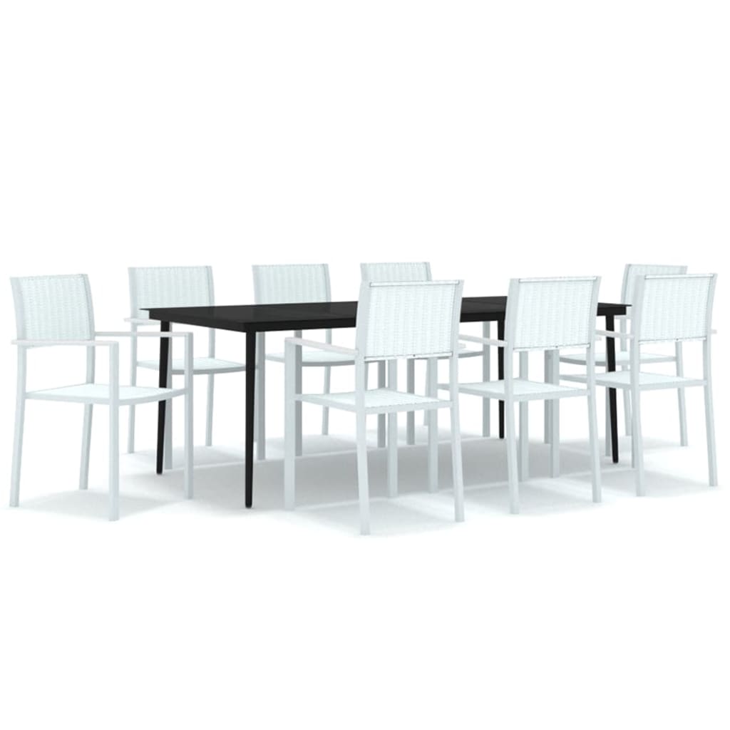 Set da Pranzo da Giardino 9 pz Bianco | homemem39