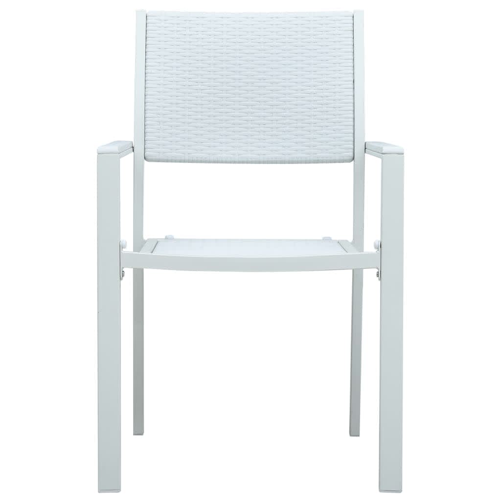 Set Mobili da Pranzo da Giardino 7 pz Bianco e Nero | homemem39