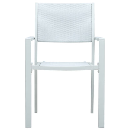 Set Mobili da Pranzo da Giardino 7 pz Bianco e Nero | homemem39