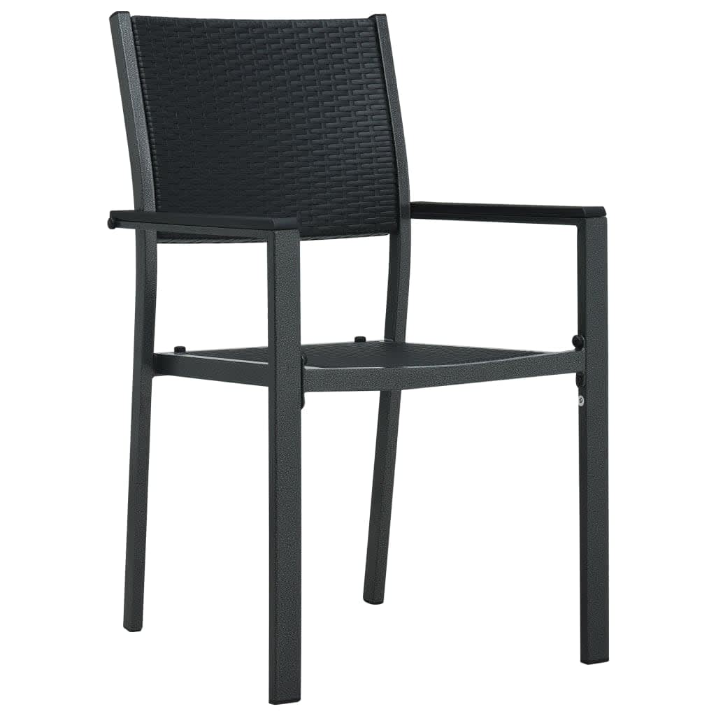 Set Mobili da Pranzo da Giardino 7 pz Bianco e Nero | homemem39