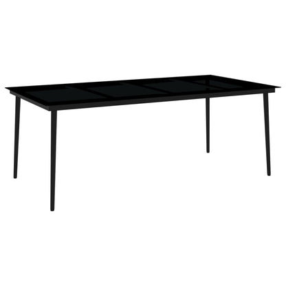 Set da Pranzo da Giardino 9 pz Nero | homemem39