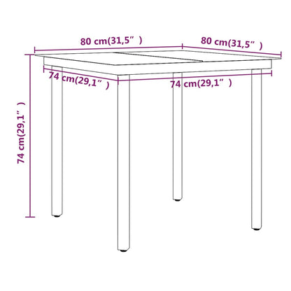 Set da Pranzo da Giardino 3 pz con Cuscini Nero | homemem39