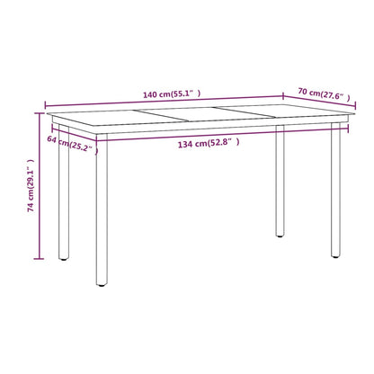 Set da Pranzo da Giardino 5 pz con Cuscini Nero | homemem39