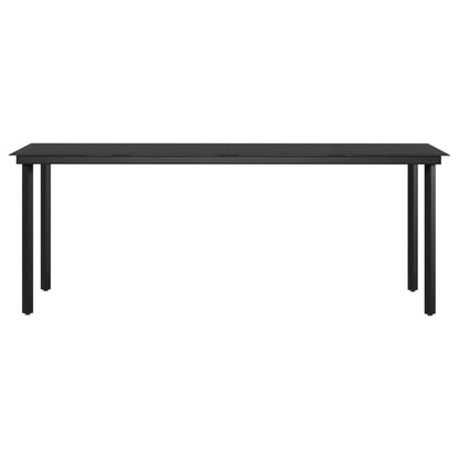 Set da Pranzo da Giardino 9 pz con Cuscini Nero | homemem39