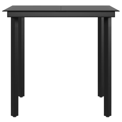 Set da Pranzo da Giardino 3 pz con Cuscini Grigio e Nero | homemem39