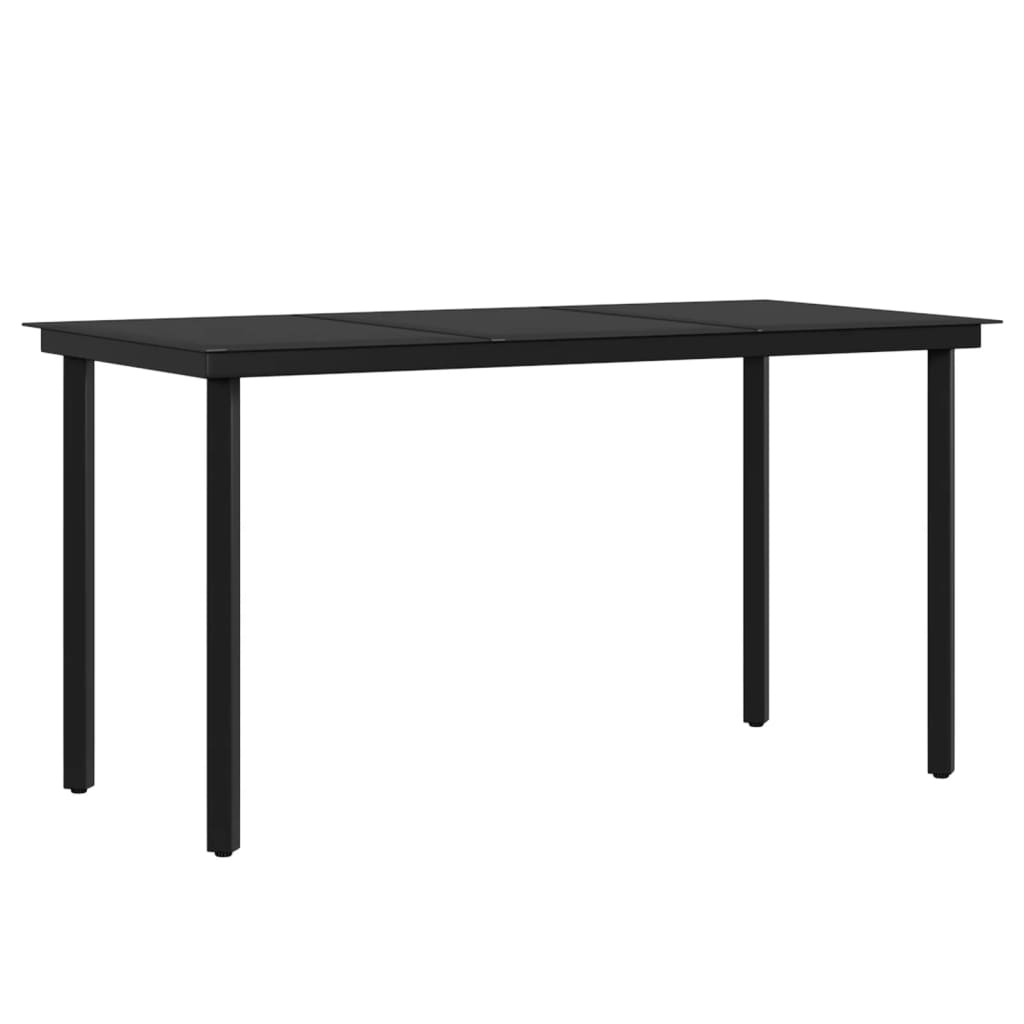 Set da Pranzo da Giardino 5 pz con Cuscini Grigio e Nero | homemem39