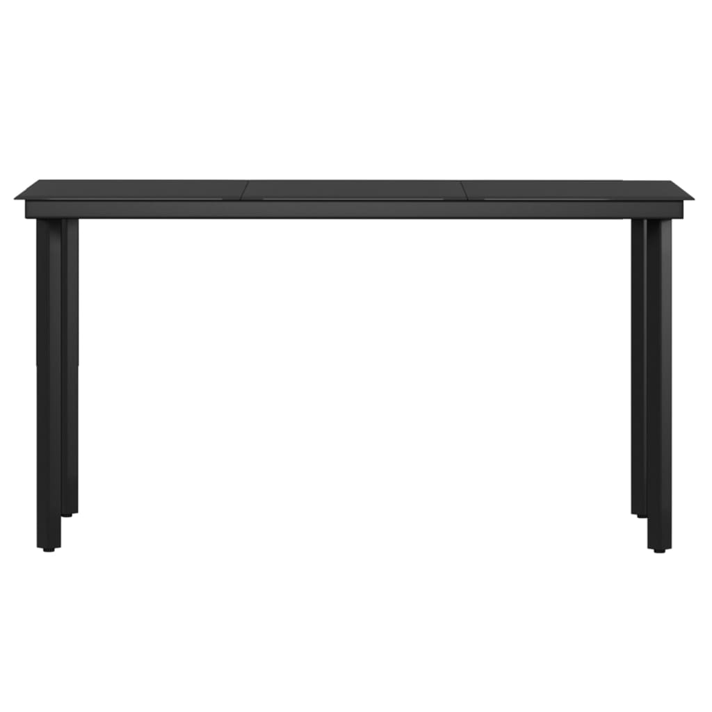 Set da Pranzo da Giardino 7 pz con Cuscini Grigio e Nero | homemem39
