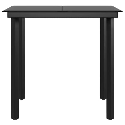 Set da Pranzo da Giardino 5 pz con Cuscini Beige e Nero - homemem39