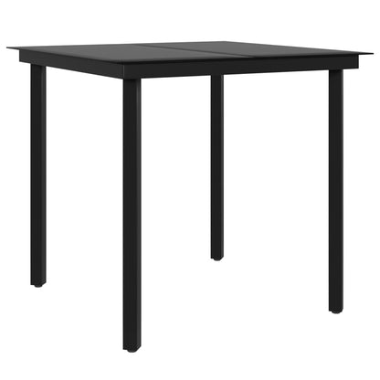 Set da Pranzo da Giardino 3 pz con Cuscini Marrone e Nero - homemem39