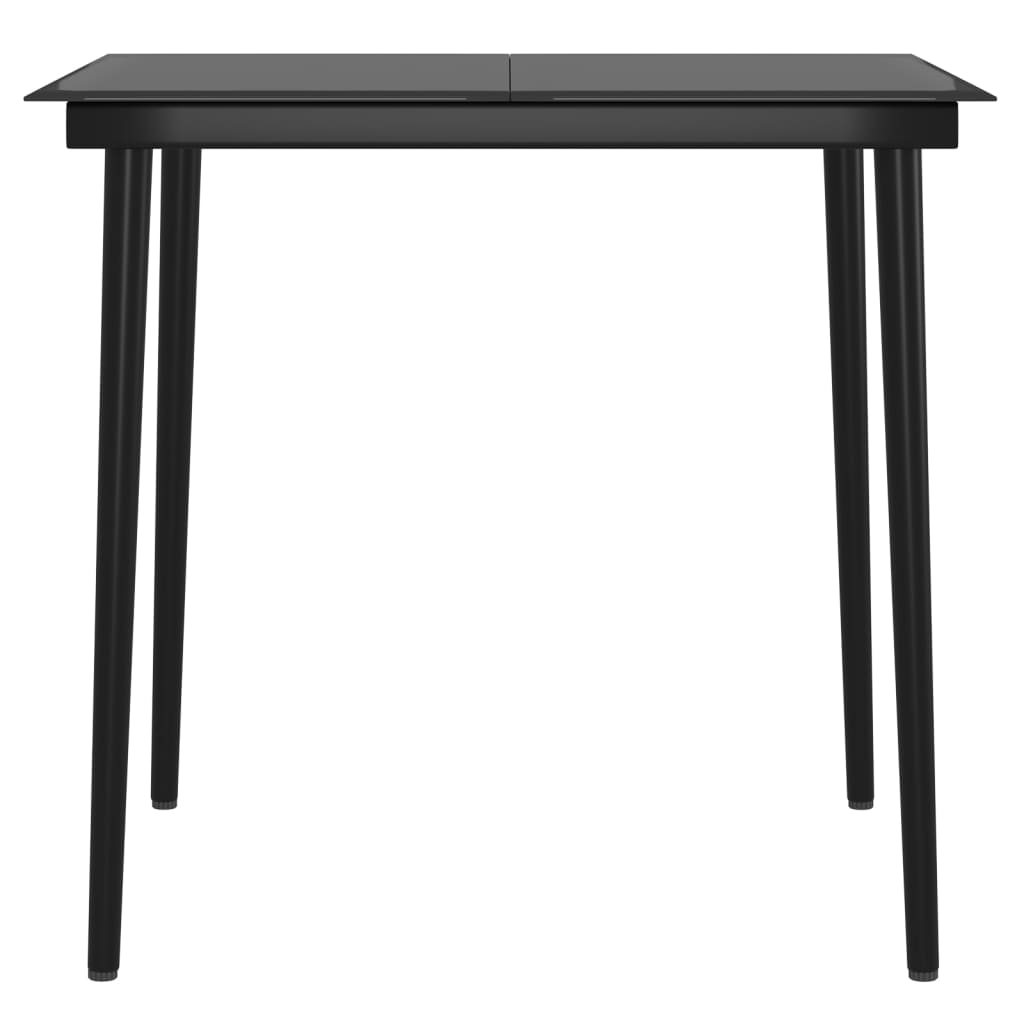 Set da Pranzo da Giardino 5 pz con Cuscini Nero | homemem39