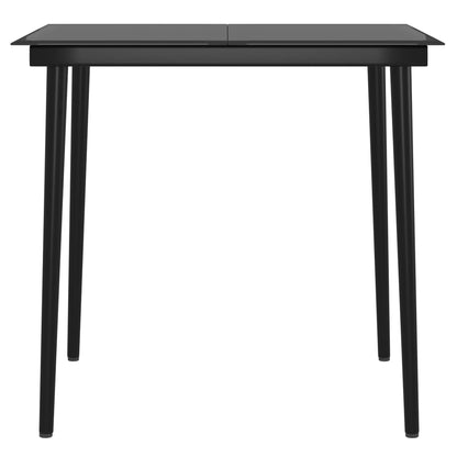 Set da Pranzo da Giardino 5 pz con Cuscini Nero | homemem39