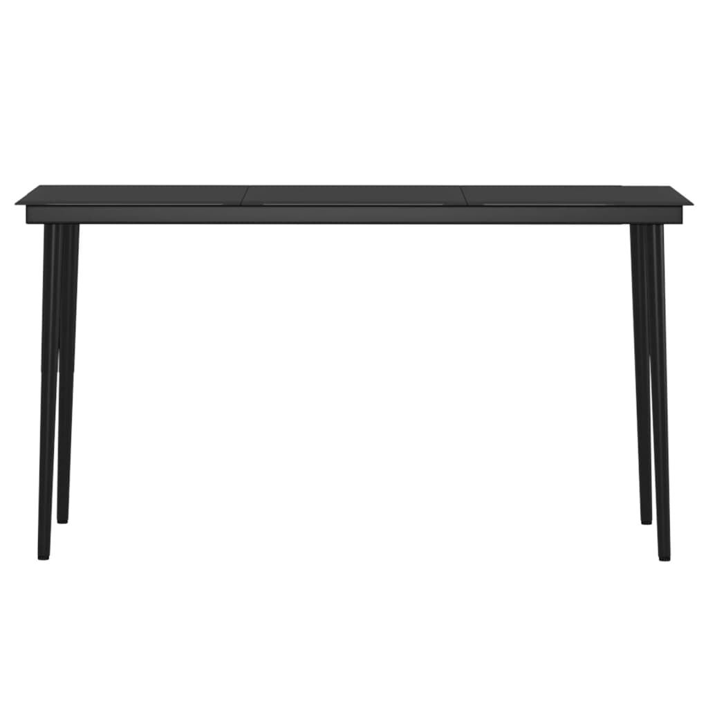 Set da Pranzo da Giardino 5 pz con Cuscini Nero - homemem39