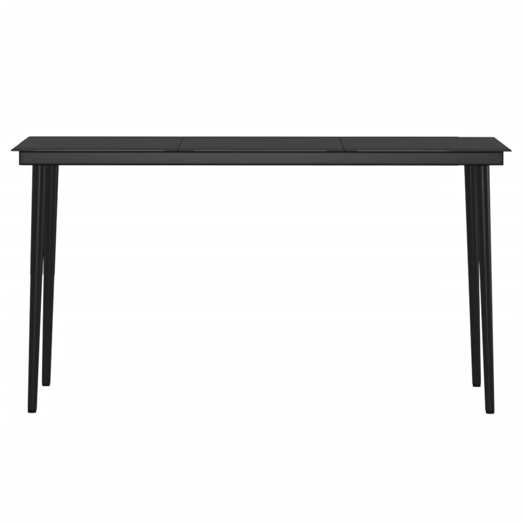 Set da Pranzo da Giardino 7 pz con Cuscini Nero | homemem39