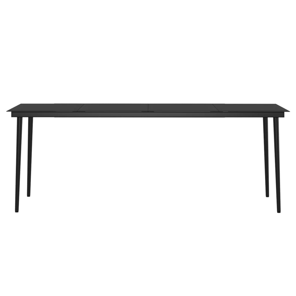 Set da Pranzo da Giardino 7 pz con Cuscini Nero | homemem39