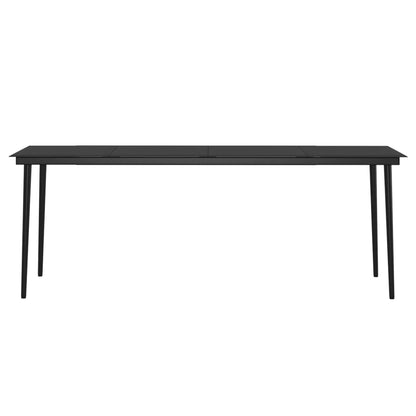 Set da Pranzo da Giardino 7 pz con Cuscini Nero | homemem39