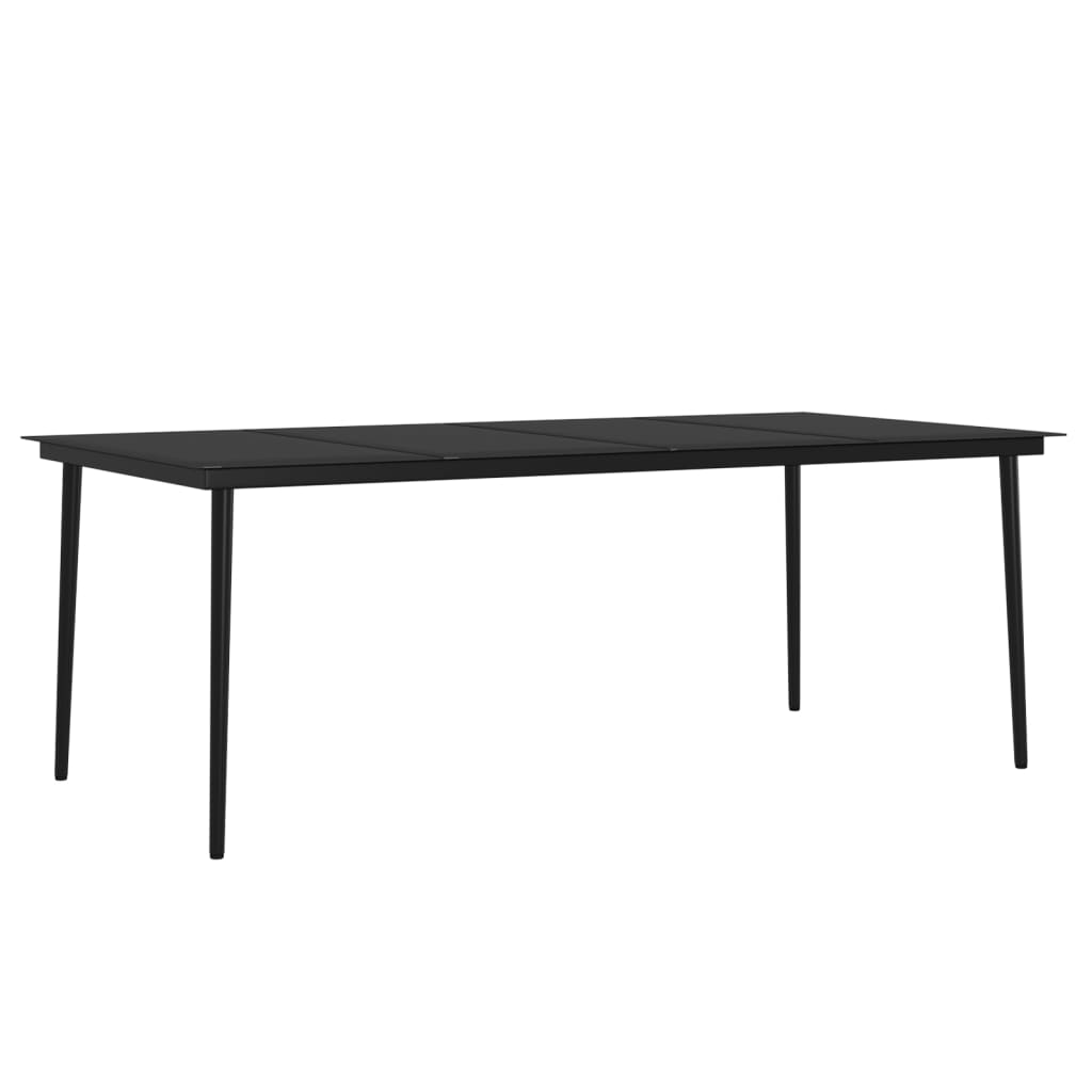 Set da Pranzo da Giardino 9 pz con Cuscini Nero | homemem39