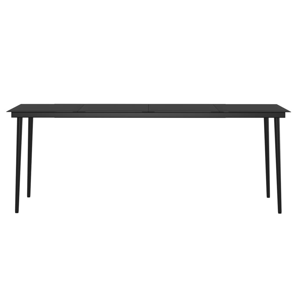 Set da Pranzo da Giardino 9 pz con Cuscini Nero | homemem39