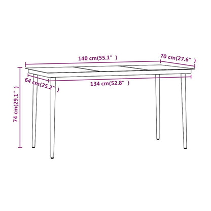 Set da Pranzo da Giardino 5 pz con Cuscini Beige e Nero | homemem39
