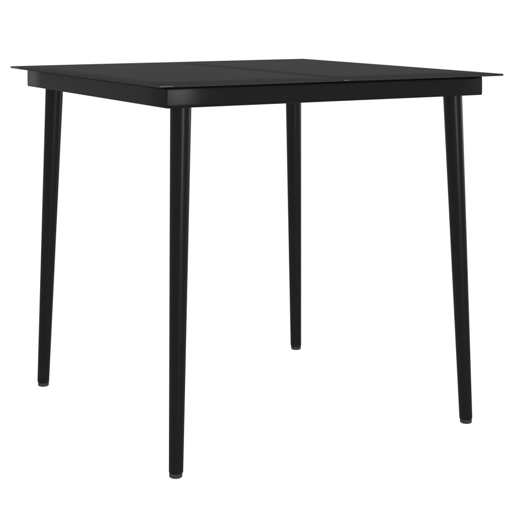 Set da Pranzo da Giardino 5 pz con Cuscini Marrone e Nero | homemem39