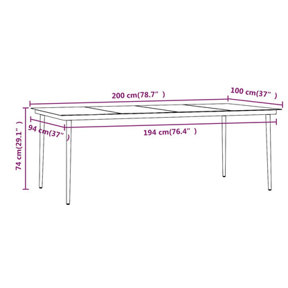 Set da Pranzo da Giardino con Cuscini 9 pz in Beige e Nero | homemem39