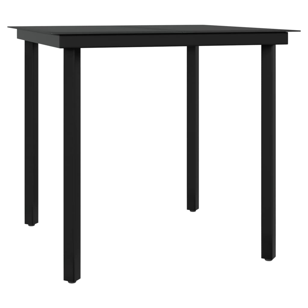 Set da Pranzo da Giardino 3 pz con Cuscini Nero - homemem39