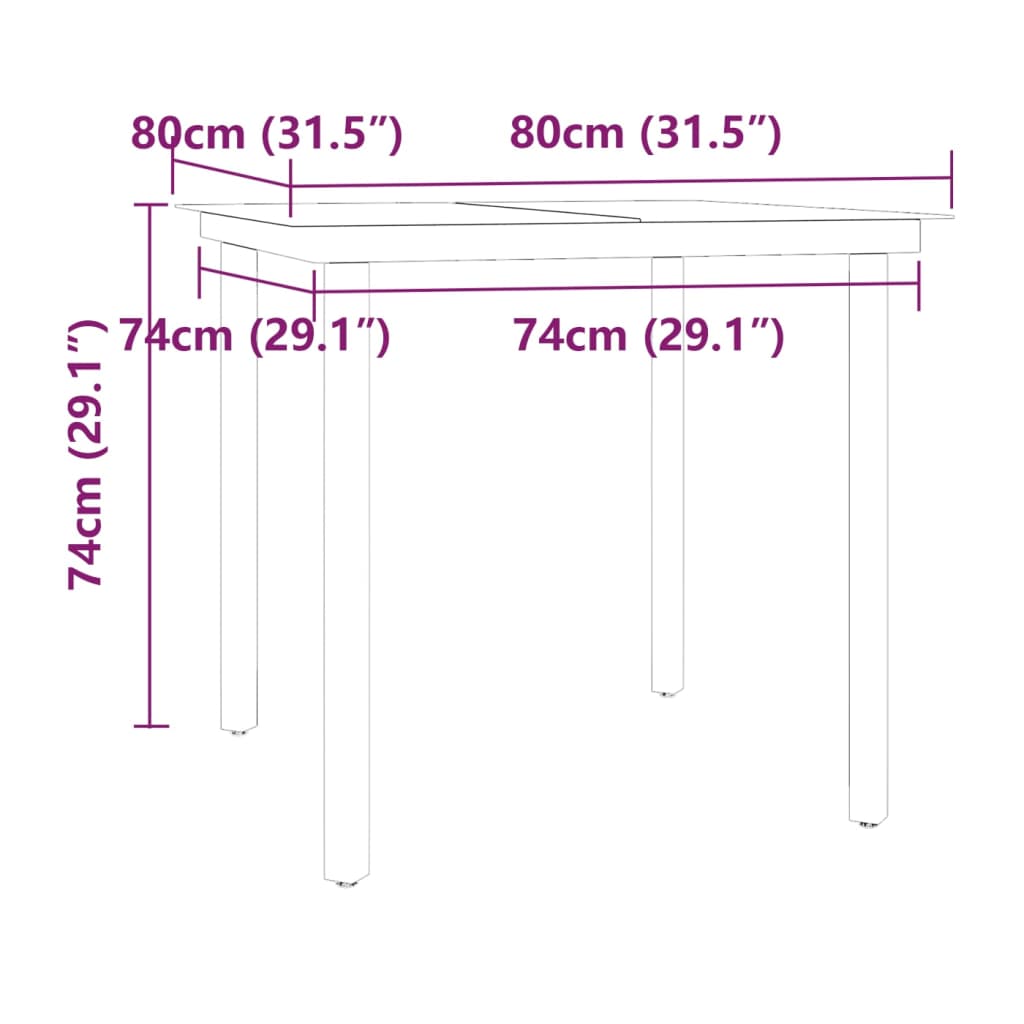 Set da Pranzo da Giardino 5 pz con Cuscini Nero | homemem39