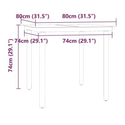 Set da Pranzo da Giardino 3 pz con Cuscini Grigio e Nero | homemem39