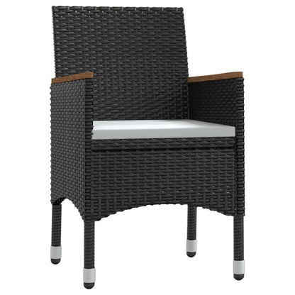 Set da Pranzo da Giardino 9 pz con Cuscini Nero | homemem39