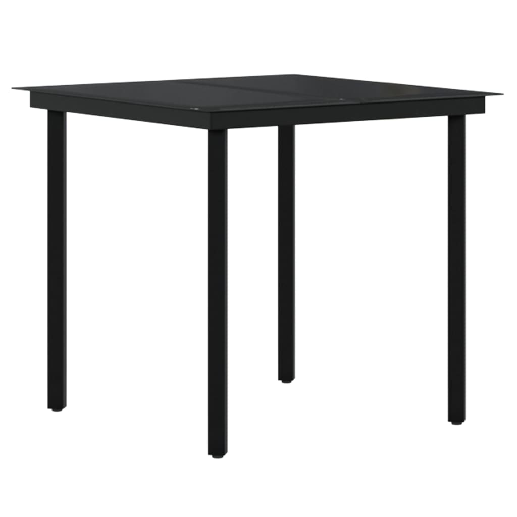 Set da Pranzo da Giardino 5 pz con Cuscini Nero | homemem39