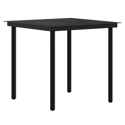 Set da Pranzo da Giardino 5 pz con Cuscini Nero | homemem39