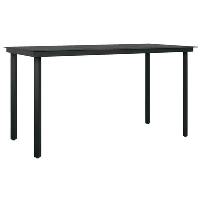 Set da Pranzo da Giardino 7 pz con Cuscini Grigio e Nero | homemem39