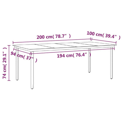 Set da Pranzo da Giardino 9 pz con Cuscini Nero e Grigio | homemem39