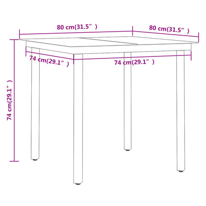 Set Mobili da Pranzo per Giardino 5 pz Nero | homemem39