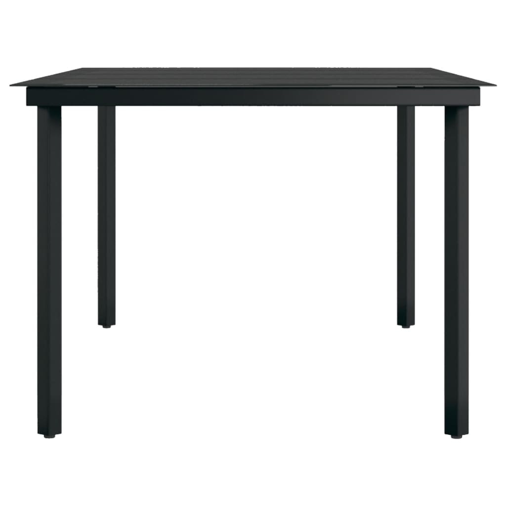 Set da Pranzo per Giardino 9 pz con Cuscini Neri | homemem39