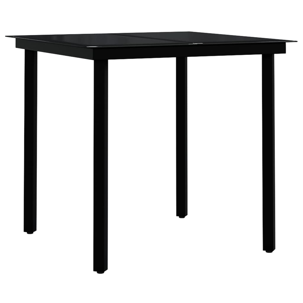 Set da Pranzo per Giardino 3 pz Marrone e Nero - homemem39
