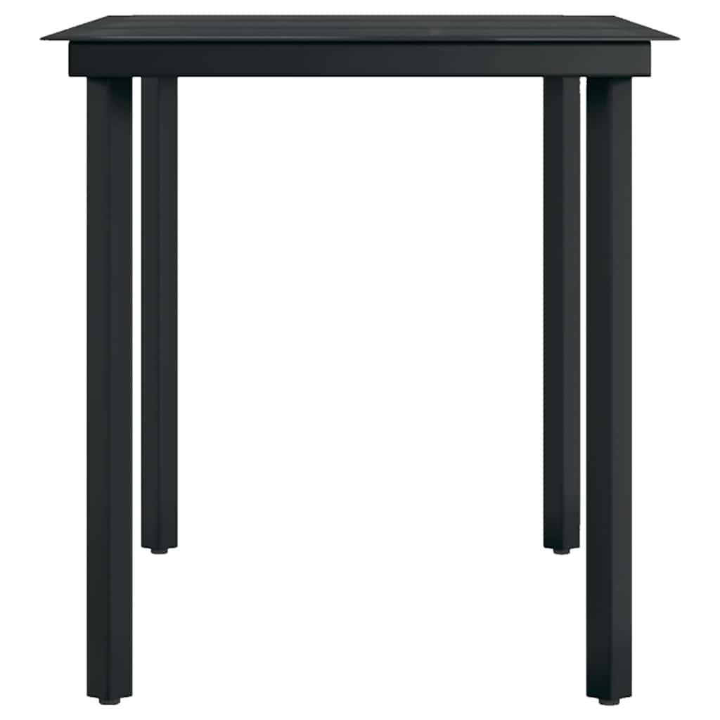 Set da Pranzo per Giardino 5 pz con Cuscini Marrone e Nero