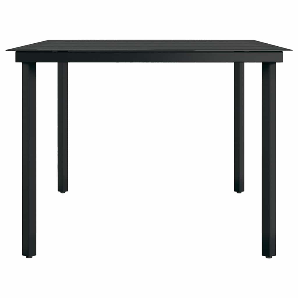Set da Pranzo per Giardino 9 pz con Cuscini Marrone e Nero