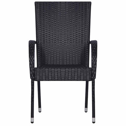 Set da Pranzo da Giardino 7 pz Nero | homemem39