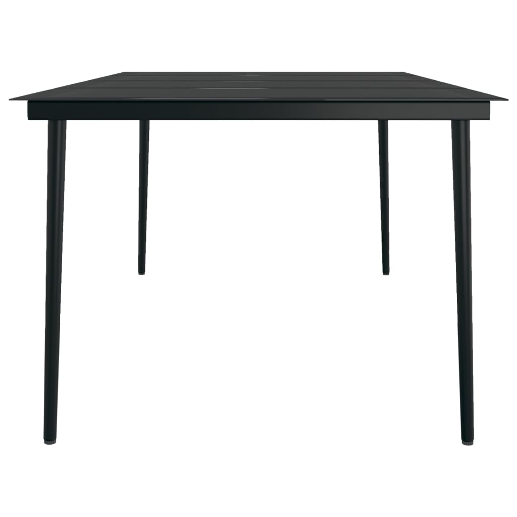 Set da Pranzo per Giardino 7 pz con Cuscini Neri | homemem39