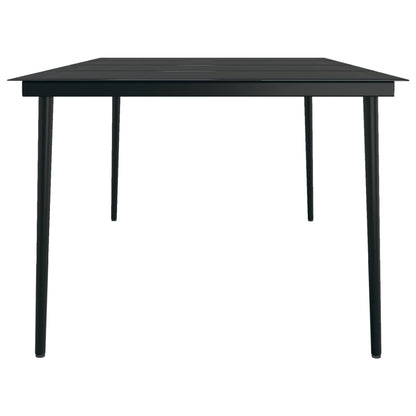 Set da Pranzo per Giardino 7 pz con Cuscini Neri | homemem39