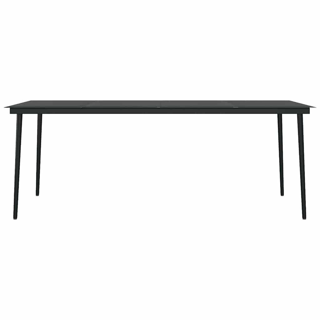 Set da Pranzo per Giardino 9 pz con Cuscini Marrone e Nero | homemem39