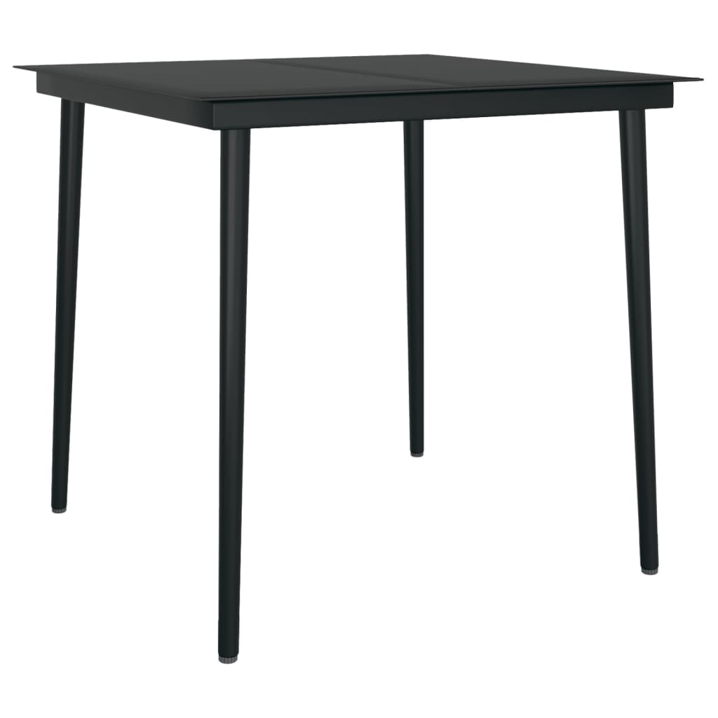 Set da Pranzo da Giardino 5 pz Grigio e Nero