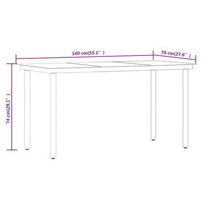 Set da Pranzo da Giardino 5 pz con Cuscini Nero | homemem39