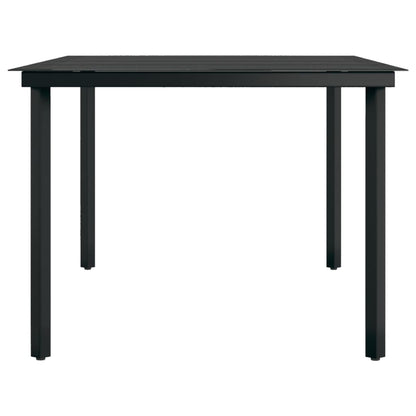 Set da Pranzo da Giardino 9 pz con Cuscini Nero | homemem39