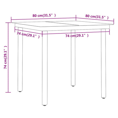 Set da Pranzo da Giardino 3 pz con Cuscini Beige