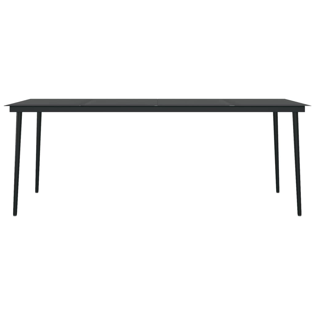 Set da Pranzo da Giardino 9 pz con Cuscini Nero | homemem39