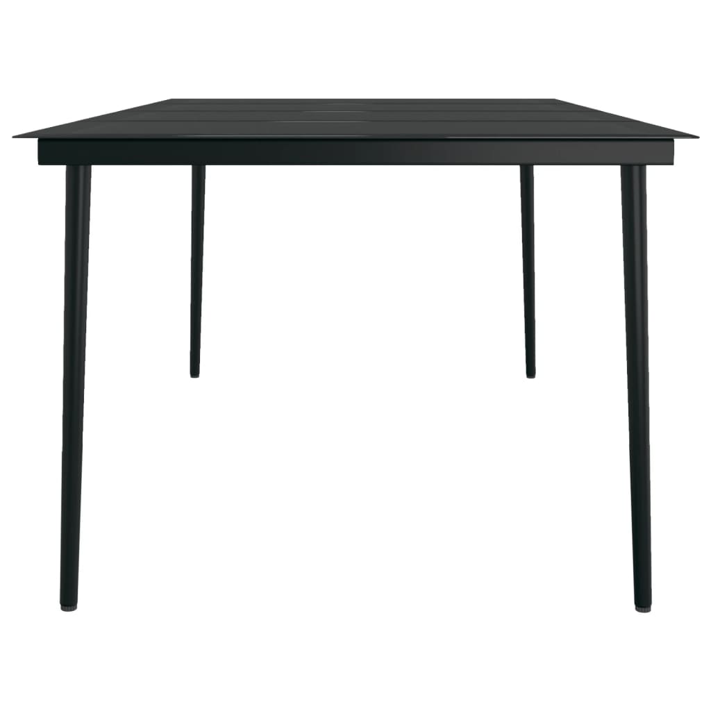 Set da Pranzo da Giardino 9 pz con Cuscini Nero | homemem39